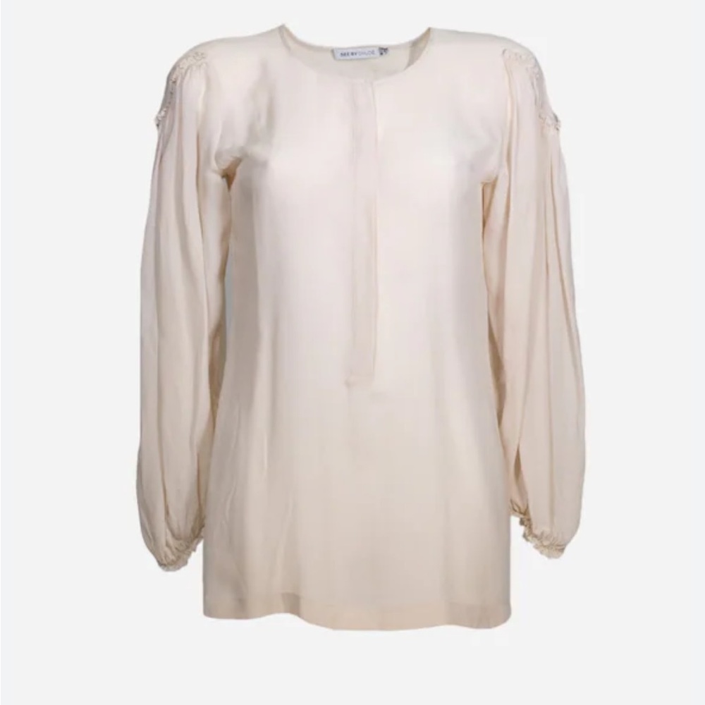 See By Chloe Silk Viscose Pleated blouse top size 4